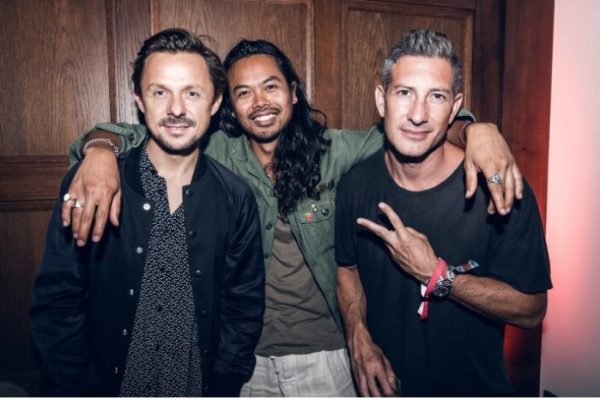 Jason Swartz of Alliance Talent with the Temper Trap and Martin Solveig at Lollapalooza