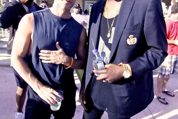 Jason Swartz of Alliance Talent with Theophilus London at Coachella Lacoste Event